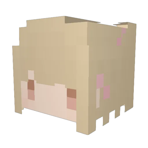 KernellDump Minecraft avatar head, 3D render