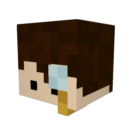 KerntnerArts Minecraft avatar head, 3D render