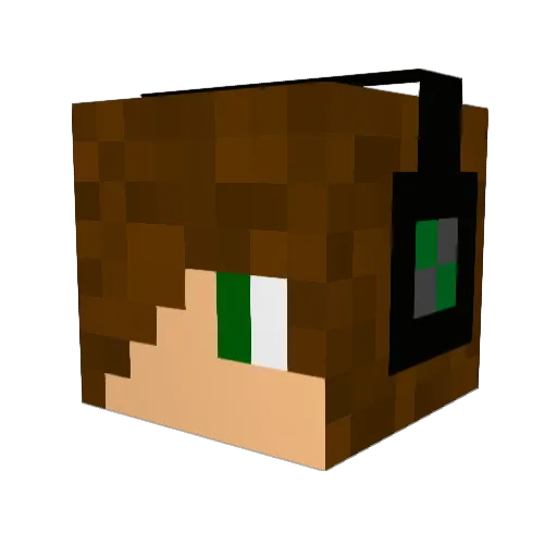Kero666 Minecraft avatar head, 3D render