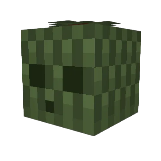 Kero Minecraft avatar head, 3D render