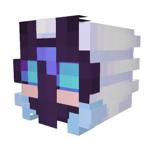 KeroSuwa Minecraft avatar head, 3D render