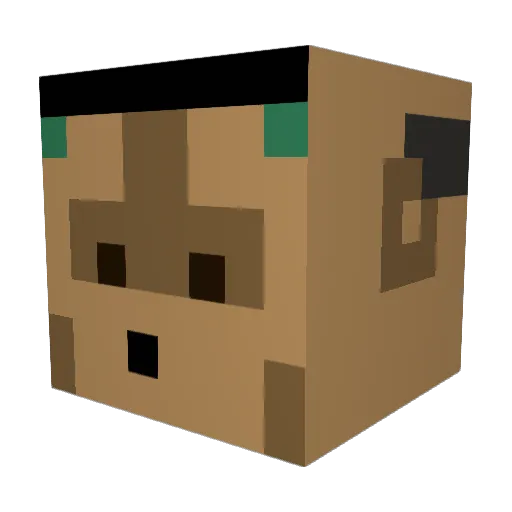KeroYarrak Minecraft avatar head, 3D render