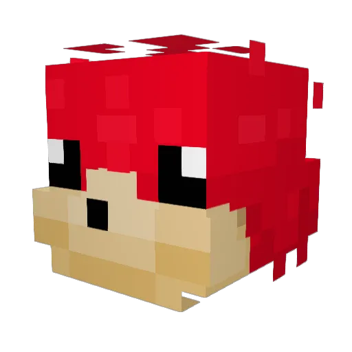 Kerofix Minecraft avatar head, 3D render