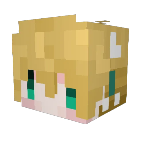 Keroto26 Minecraft avatar head, 3D render
