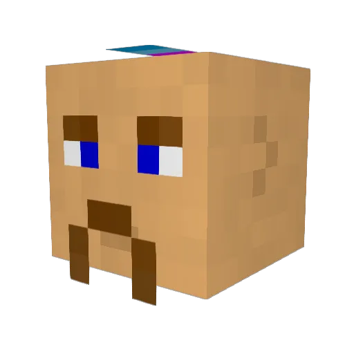 Kerphlarf Minecraft avatar head, 3D render