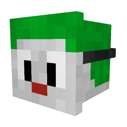 Kerpiili Minecraft avatar head, 3D render