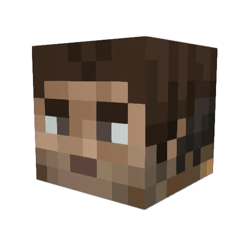 Kerrekath Minecraft avatar head, 3D render