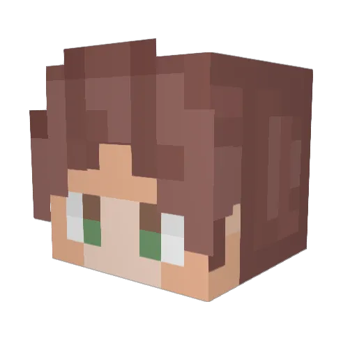Kerrienty Minecraft avatar head, 3D render