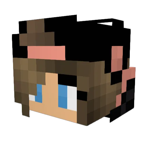 Kerrykay123 Minecraft avatar head, 3D render