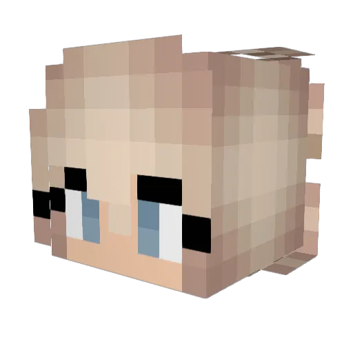 Kerstin4 Minecraft avatar head, 3D render