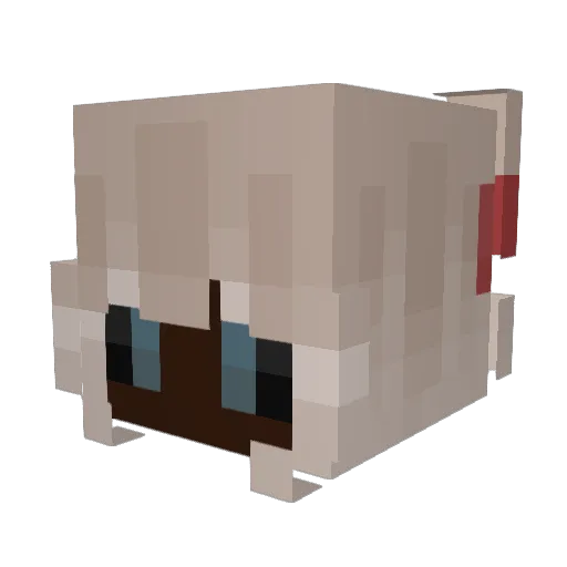 KertyFluffle Minecraft avatar head, 3D render
