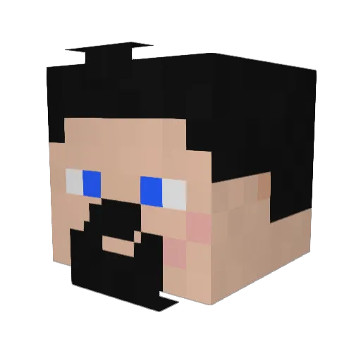 Keruvium Minecraft avatar head, 3D render