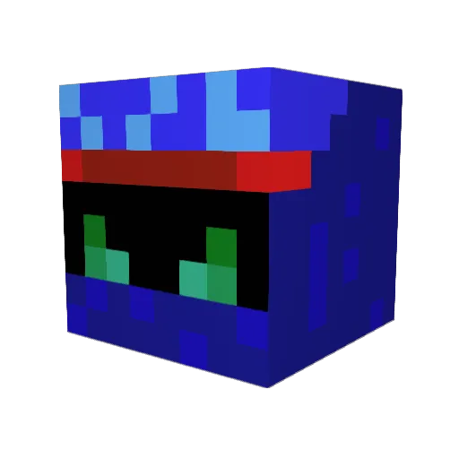 Keruxa666 Minecraft avatar head, 3D render