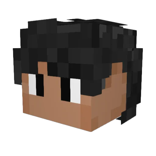 Kerv1n Minecraft avatar head, 3D render