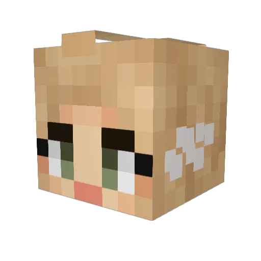 KeryIncer Minecraft avatar head, 3D render
