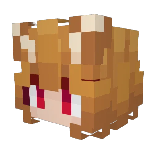 Keryn Minecraft avatar head, 3D render