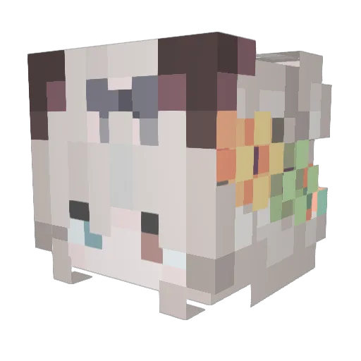 Keryz Minecraft avatar head, 3D render