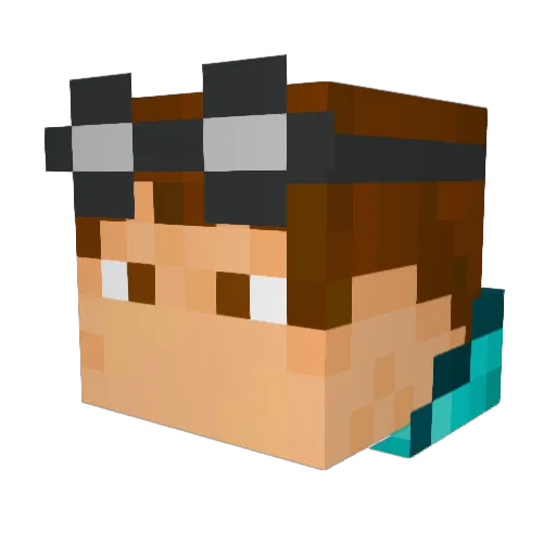 Kerze1234 Minecraft avatar head, 3D render