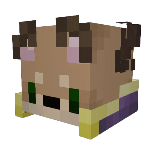 Kerzersk Minecraft avatar head, 3D render