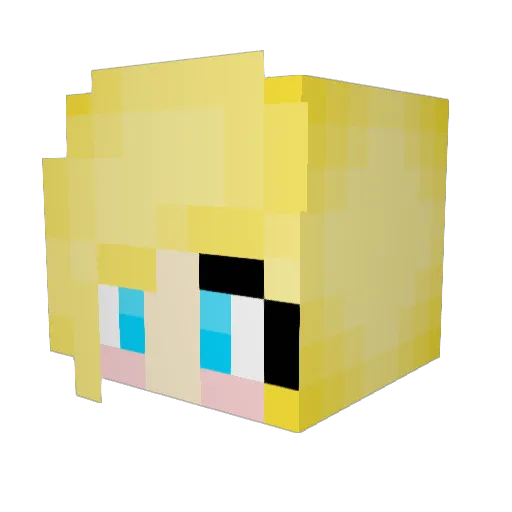 Keseni Minecraft avatar head, 3D render
