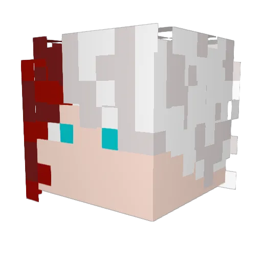 Keserakesera Minecraft avatar head, 3D render