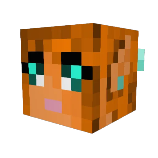 Kesharq Minecraft avatar head, 3D render