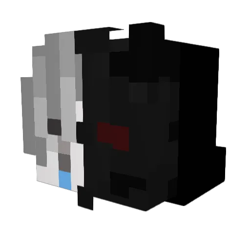 Keshimurasaki Minecraft avatar head, 3D render