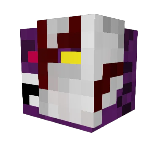KeshireChaotic Minecraft avatar head, 3D render