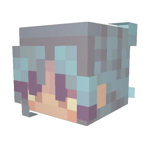 Kesiee Minecraft avatar head, 3D render