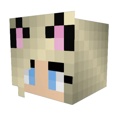 Kesii Minecraft avatar head, 3D render