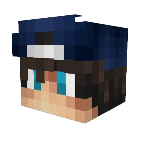 Kesnu001_YT Minecraft avatar head, 3D render