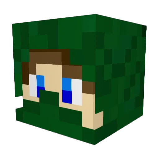 Kespen Minecraft avatar head, 3D render