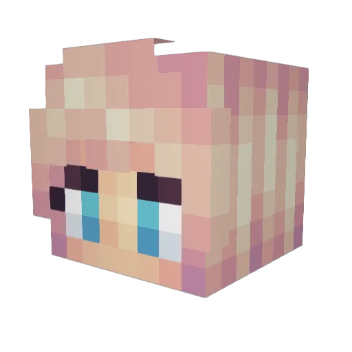 Kessel Minecraft avatar head, 3D render