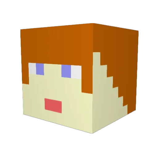 Kessmee Minecraft avatar head, 3D render