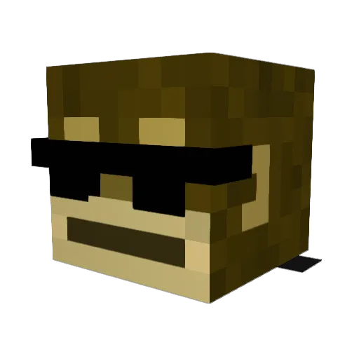 KestrelTrex Minecraft avatar head, 3D render