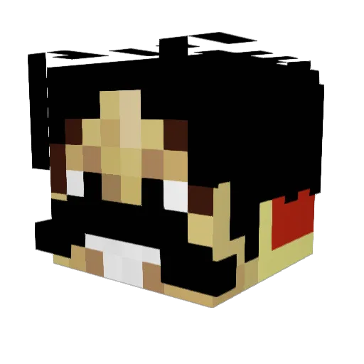 Kesudek Minecraft avatar head, 3D render