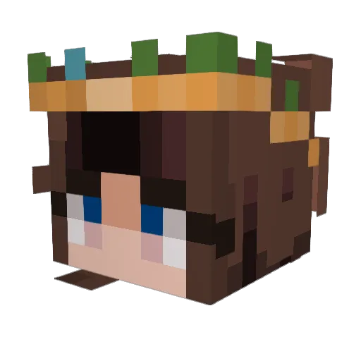 Kesysparks Minecraft avatar head, 3D render