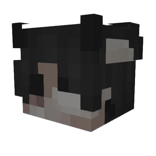Keszaku Minecraft avatar head, 3D render