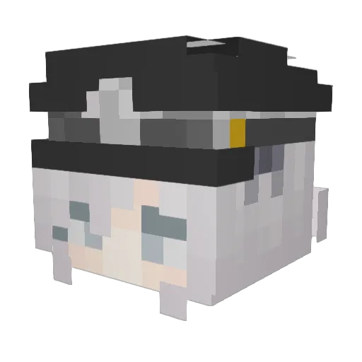 Ket2er Minecraft avatar head, 3D render