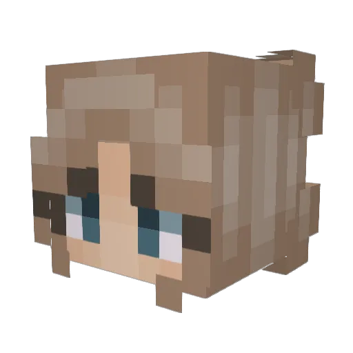 KetaKatie Minecraft avatar head, 3D render