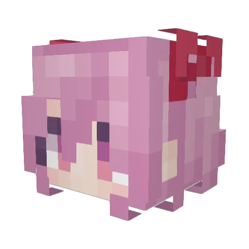 Ketakikari Minecraft avatar head, 3D render