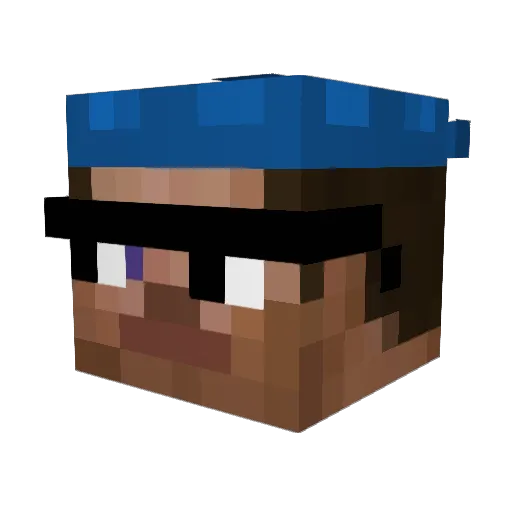 KetamiiniRotta Minecraft avatar head, 3D render