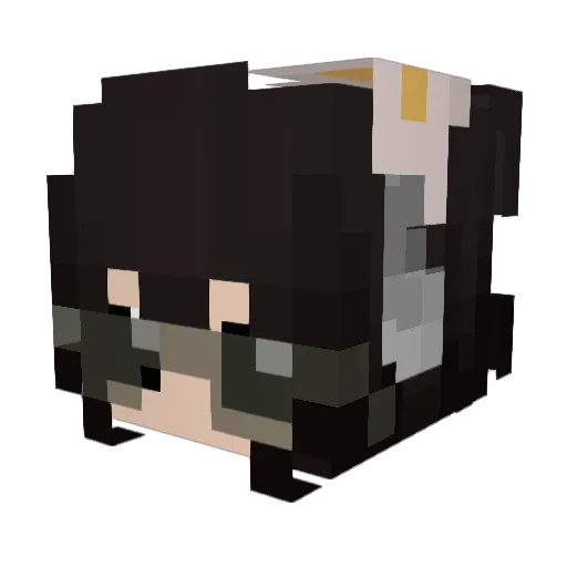 Ketchima Minecraft avatar head, 3D render