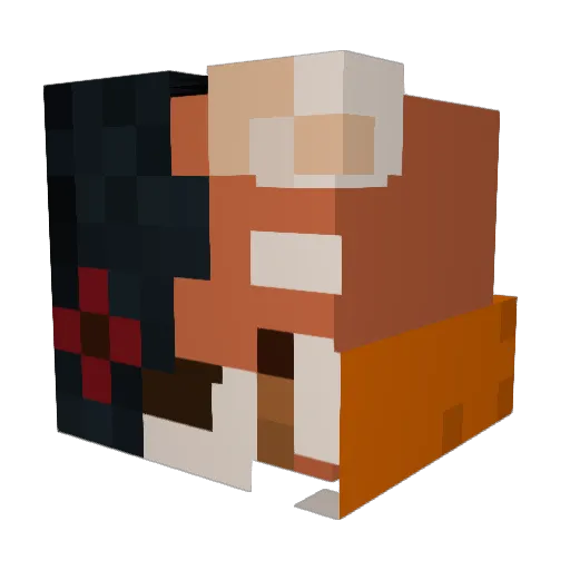 Ketchup_0 Minecraft avatar head, 3D render