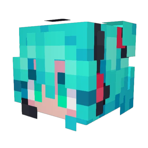 KeteXTG Minecraft avatar head, 3D render