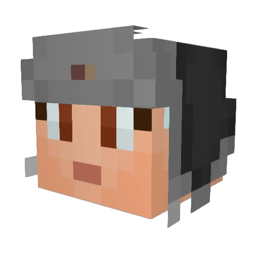 Ketela Minecraft avatar head, 3D render