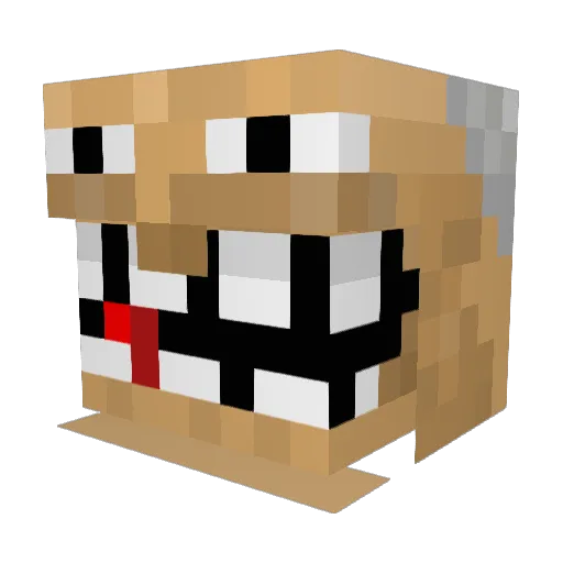 Ketemueddo Minecraft avatar head, 3D render