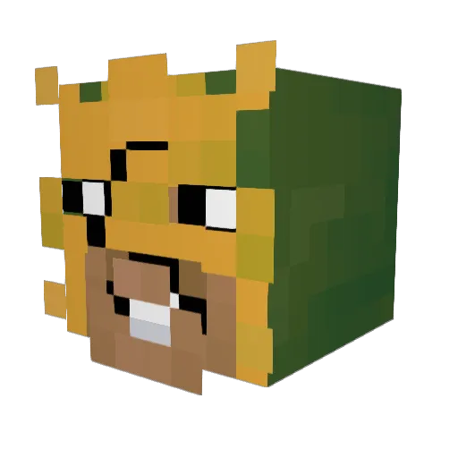 KeterTheBrave Minecraft avatar head, 3D render