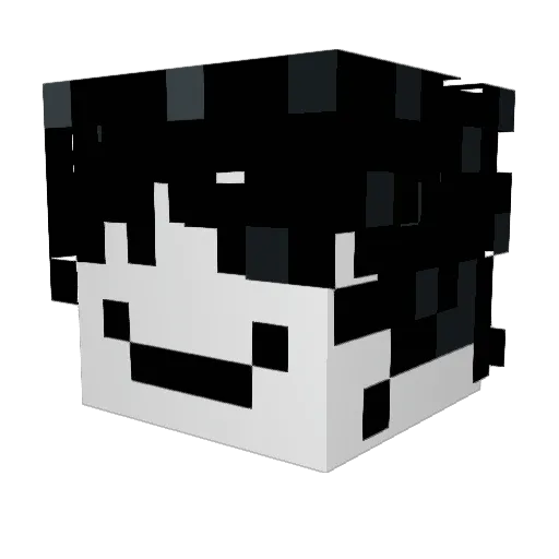 Ketiks Minecraft avatar head, 3D render