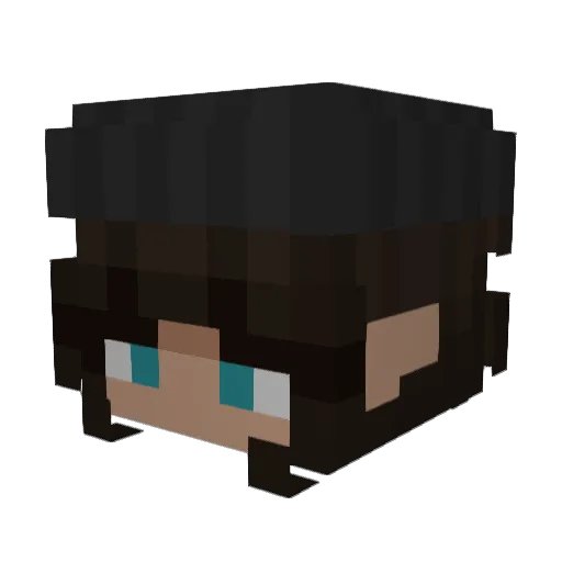 Ketili Minecraft avatar head, 3D render